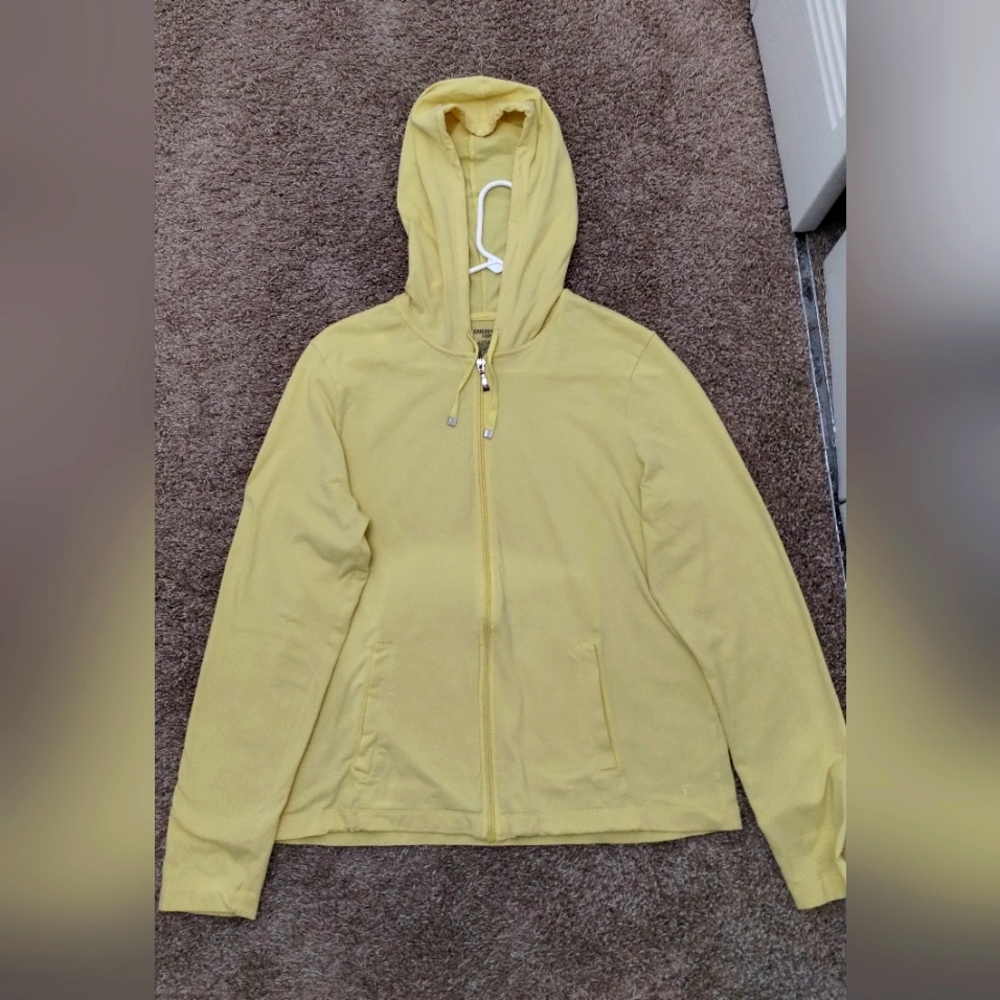 Danskin Yellow Hoodie Activewear Women's Jacket